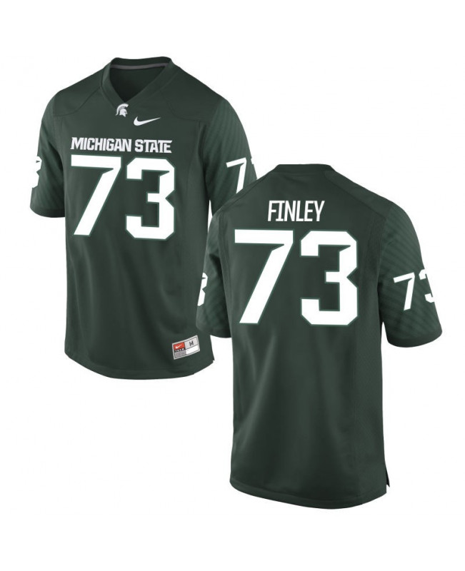 Men's Michigan State Spartans #73 Dennis Finley NCAA Nike Authentic Green College Stitched Football Jersey UP41M47DT